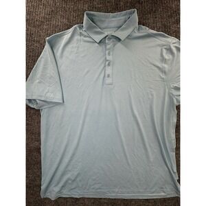 Matte Grey‎ Polo Mens 2XL Teal Short Sleeve Golf Button Pullover Shirt